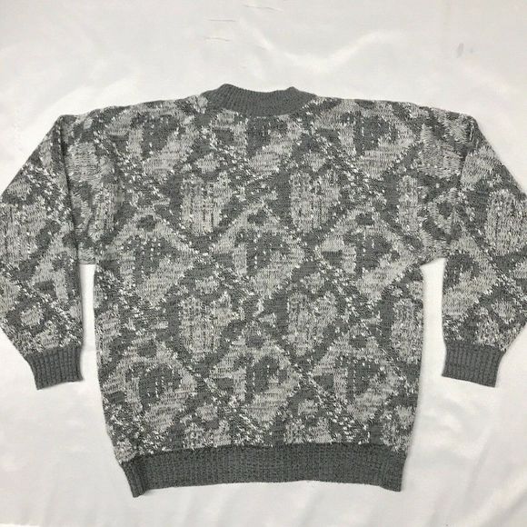 American Crusader Hand Knit Vintage Cardigan Gray Size Medium - Picture 2 of 4